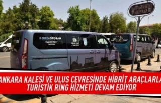 Ankara Kalesi ve Ulus çevresinde hibrit araçlarla...