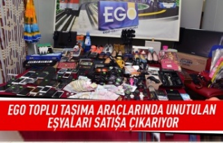 EGO toplu taşıma araçlarında unutulan eşyaları...