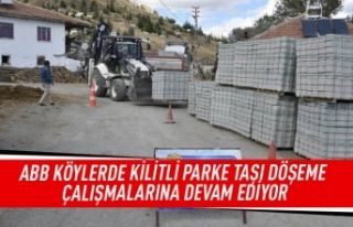 ABB köylerde kilit parke taşı döşeme çalışmalarına...