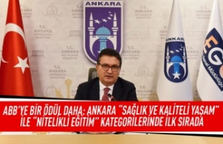 ABB'ye bir ödül daha: Ankara “SAĞLIK VE...