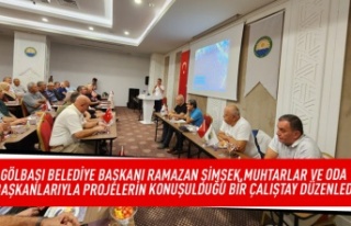 Gölbaşı Belediye başkanı Ramazan Şimşek,muhtarlar...