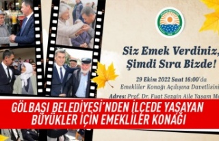 Gölbaşı Belediyesi'nden ilçede yaşayan büyükler...