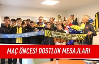 Gölbaşı’nda maç öncesi dostluk mesajları