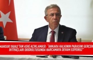 Mansur Yavaş'tan ASKİ açıklaması: "Ankara...