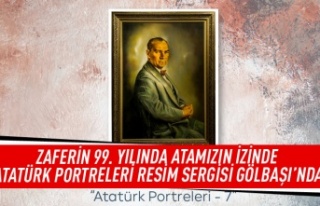Zaferin 99. yılında Atamızın izinde Atatürk portreleri...