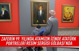 Zaferin 99. yılında Atamızın izinde Atatürk portreleri...