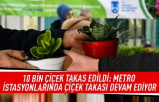 10 bin çiçek takas edildi: Metro istasyonlarında...