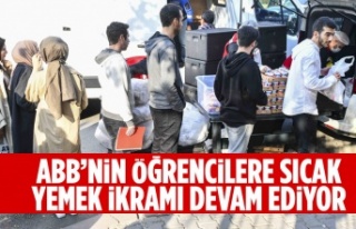 ABB’NİN ÖĞRENCİLERE SICAK YEMEK İKRAMI 5 NOKTADA...