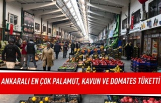 Ankaralı en çok Palamut,kavun ve domates tüketti