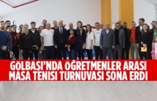 Gölbaşı’nda öğretmenler arası masa tenisi...