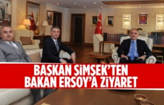 Başkan Şimşek’ten Bakan Mehmet Nuri Ersoy’a...