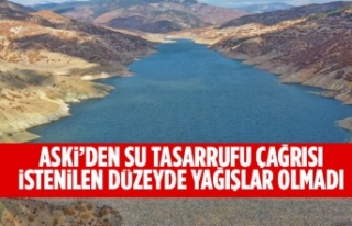 ASKİ’DEN SU TASARRUFU ÇAĞRISI: İSTENİLEN DÜZEYDE...