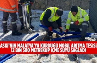 ASKİ’NİN MALATYA’YA KURDUĞU MOBİL ARITMA TESİSİ...