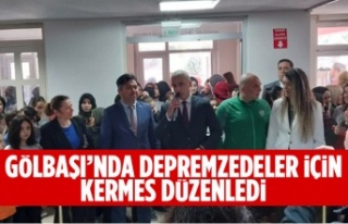 Gölbaşı’nda depremzedeler için kermes düzenledi