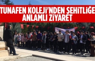 Tunafen Koleji'nden şehitliğe anlamlı ziyaret