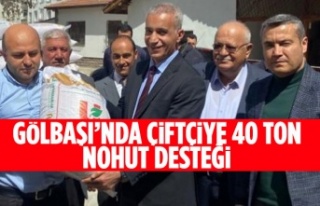 Gölbaşı’nda çiftçiye 40 ton nohut desteği