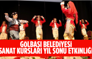 Gölbaşı Belediyesi sanat kursları yıl sonu etkinliği