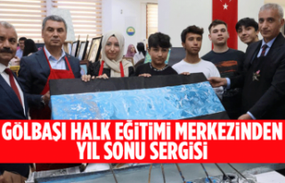 Gölbaşı Halk Eğitimi Merkezinden yıl sonu sergisi