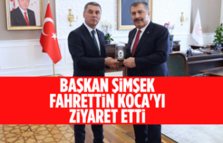 Başkan Şimşek, Fahrettin Koca'yı ziyaret...