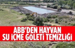 ABB'DEN HAYVAN SU İÇME GÖLETİ TEMİZLİĞİ