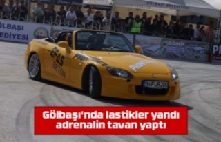 Gölbaşı'nda lastikler yandı. adrenalin tavan...