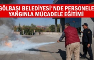 Gölbaşı Belediyesi'nde personele yangınla...