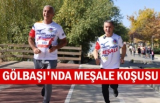 Gölbaşı'nda meşale koşusu