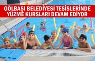 Gölbaşı’nda yüzme kursları devam ediyor