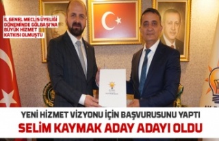 Selim Kaymak aday adaylığı için başvurusunu yaptı