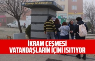 İKRAM ÇEŞMESİ VATANDAŞLARIN İÇİNİ ISITIYOR