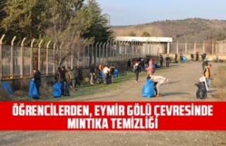 ÖĞRENCİLERDEN, EYMİR GÖLÜ ÇEVRESİNDE MINTIKA...