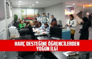 HARÇ DESTEĞİNE ÖĞRENCİLERDEN YOĞUN İLGİ
