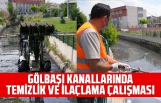 Gölbaşı'nda su kanalları temizleniyor