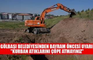 GÖLBAŞI BELEDİYESİNDEN BAYRAM ÖNCESİ UYARI:...