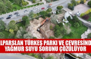 ALPARSLAN TÜRKEŞ PARKI VE ÇEVRESİNDE YAĞMUR SUYU...