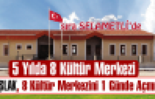 5 yılda 8 kültür merkezi...