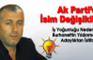 Ak Parti'de İsim Değişikliği