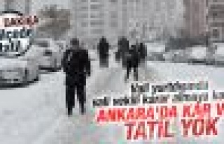 Ankara'da yoğun kar yağışı İZLE