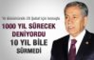 Arınç: 28 Şubat 1000 yıl sürecek deniyordu..