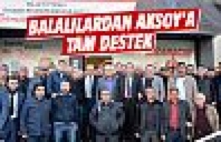 Balalılardan Mahmut Aksoy'a tam destek