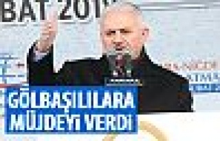 Başbakan Gölbaşı'ndan müjdeyi verdi