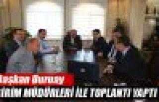 Başkan Duruay Birim Müdürleri İle Toplantı Yaptı