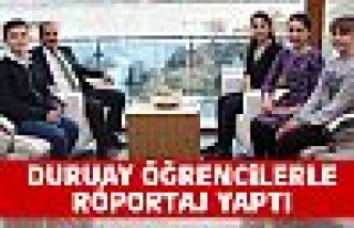 Başkan Duruay Öğrencilerle Röportaj Yaptı