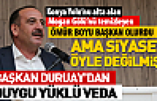 Başkan Duruay'dan duygulandıran veda