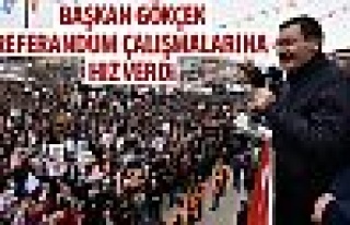 Başkan Gökçek referandum mitinglerine başladı