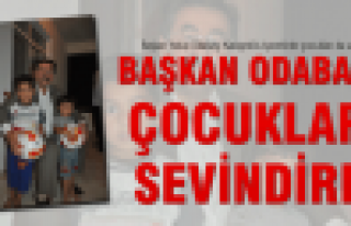  Başkan Odabaşı çocukları sevindirdi