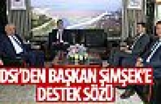 Başkan Şimşek'ten DSİ Genel Müdürü Aydın'a...