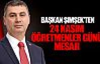 Başkan Şimşek'ten Öğretmenler Günü mesajı