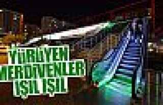 Başkent'te yürüyen merdivenler ışıl ışıl!