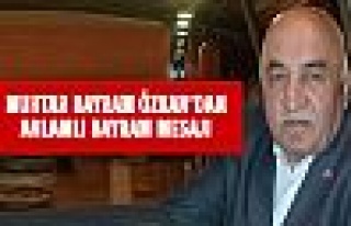 Bayram Özkan'dan  bayram mesajı